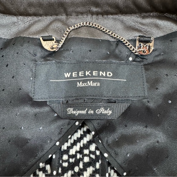 Max Mara Weekend Tweed Virgin Wool Jacket Black & White Size US 10 - Picture 3 of 11
